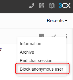3CX Live Chat - бесплатный виджет чата для сайта - Блокировка нежелательных посетителей