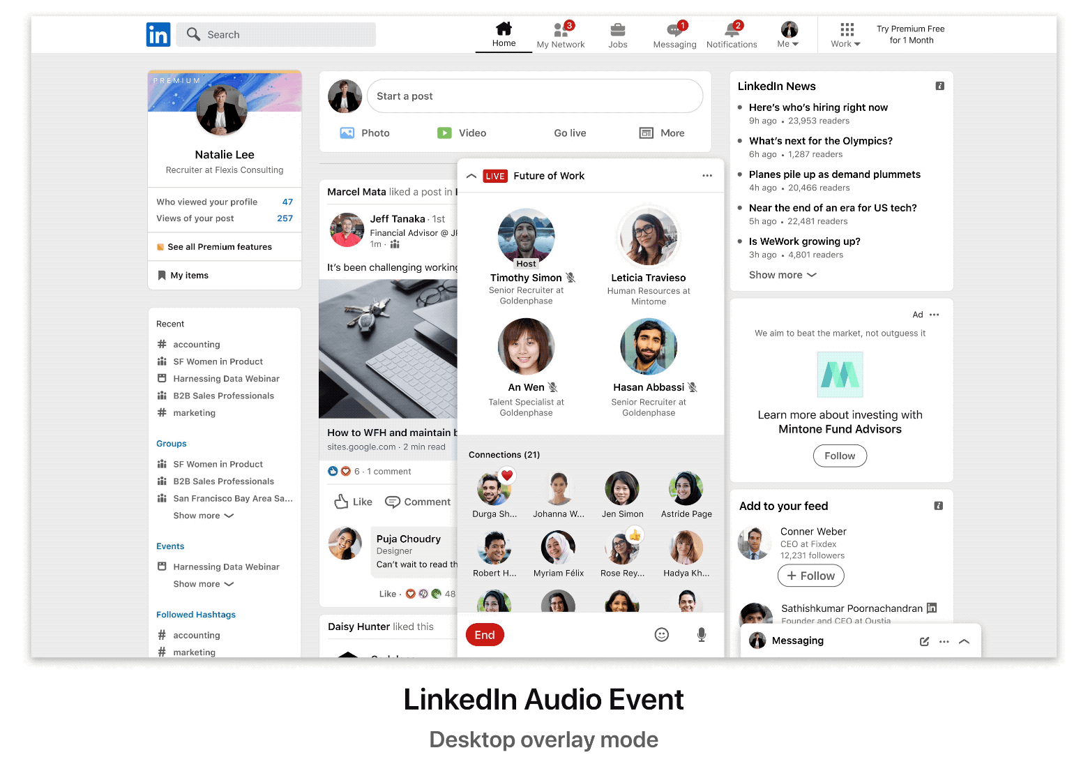 Аудиокомнаты в LinkedIn