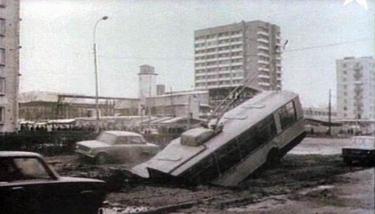 Кадр из фильма «Прорыв», посвященного аварии в Ленинградском метрополитене в 1974 году