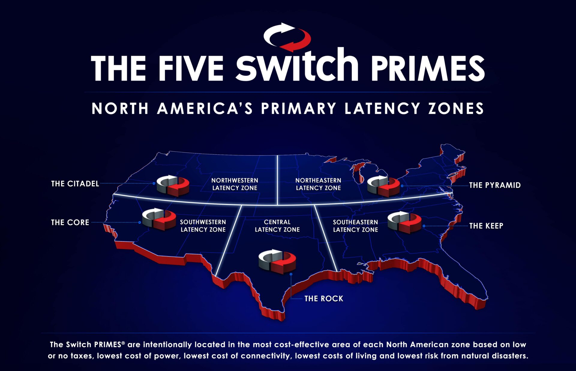 Местоположения дата-центров Switch в США (источник: Switch)