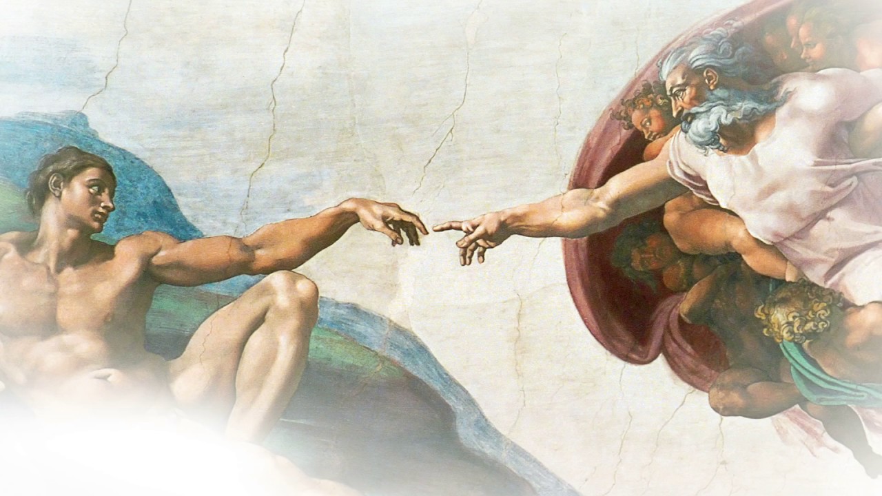 Сотворение Адама. Микеланжело Буонаротти (фрагмент)
