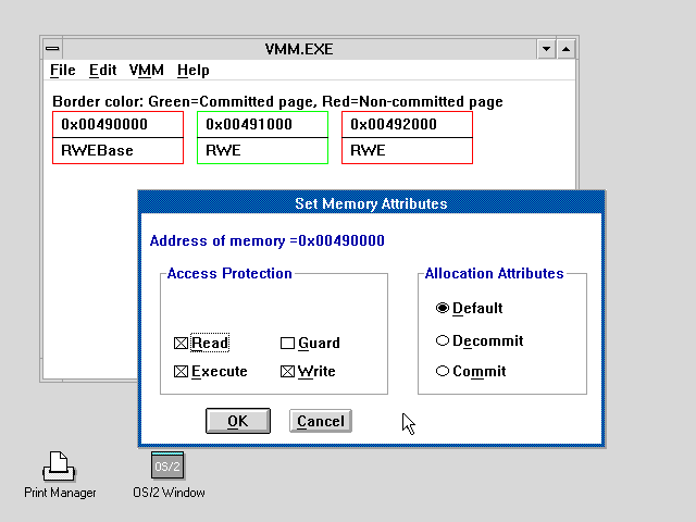 Пример VMM в OS/2 2.0 SDK