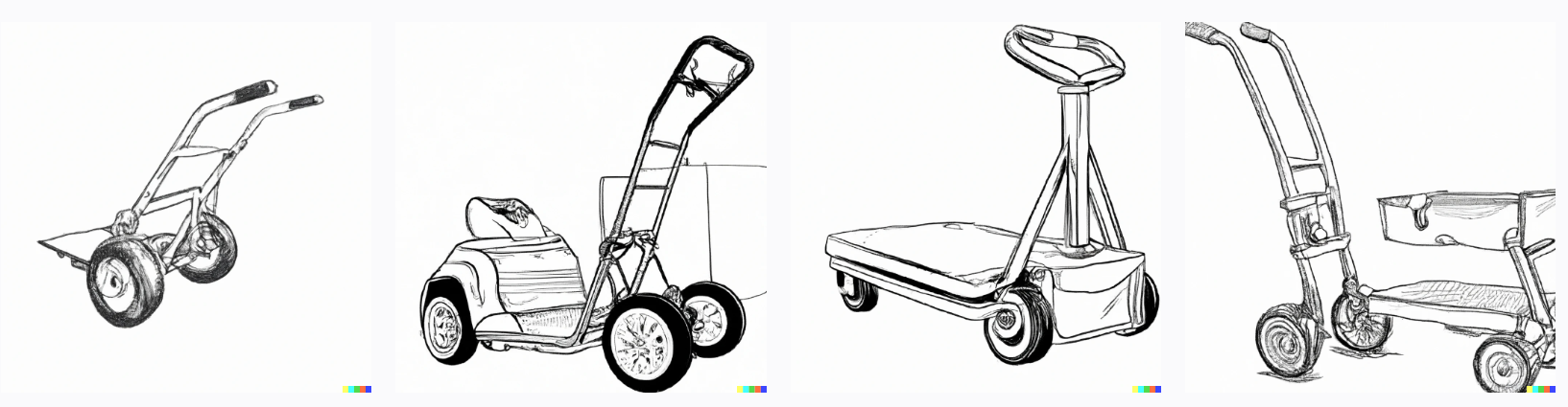 Small wheeled transporter sketch design