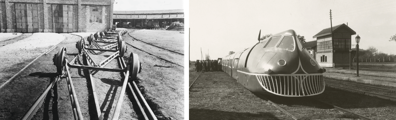Так выглядел прототип первого вагона Гойкоэчеа (слева) — вагон длиной 4 метра словно лежал на конструкции. Поезда фирмы Тальго (справа - первая модель) до сих пор пользуются огромным спросом в мире