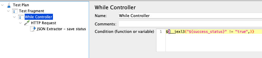 В отличие от If Controller, здесь нужно писать условие через функцию jexl3.