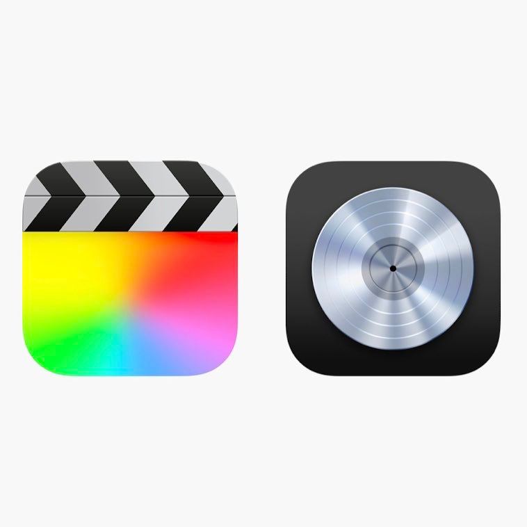 Иконки Final Cut Pro и Logic Pro для iPad