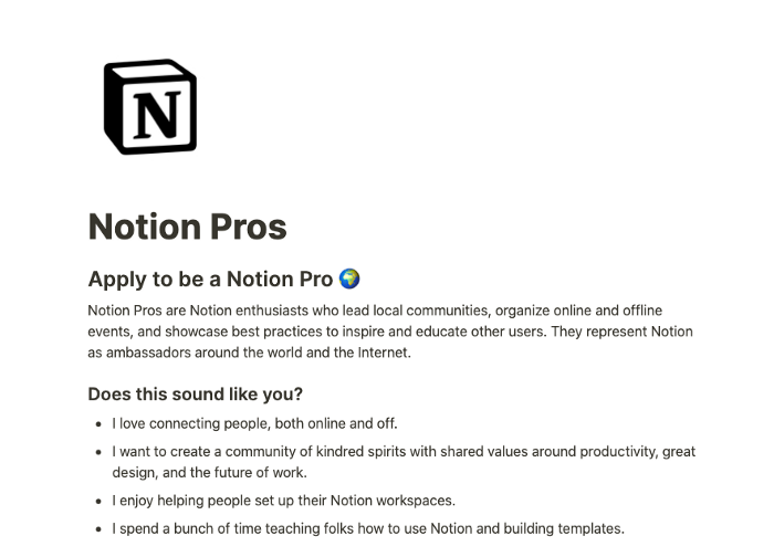Лендинг-страница для Notion Pros