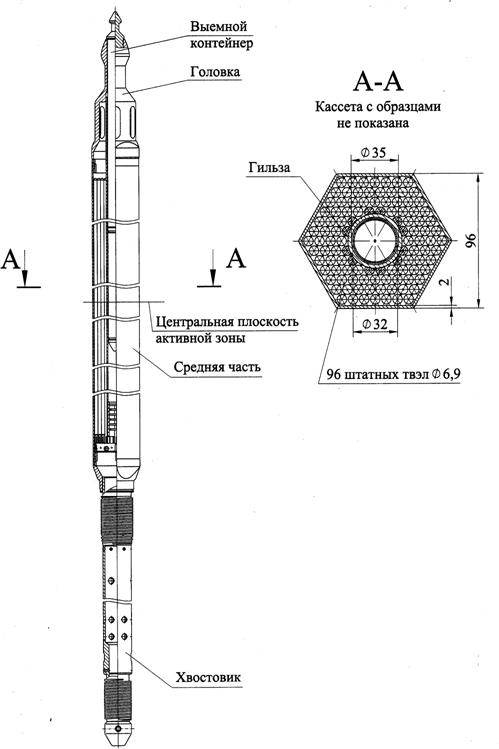 Сборка-материаловедческая для реактора БН [31]