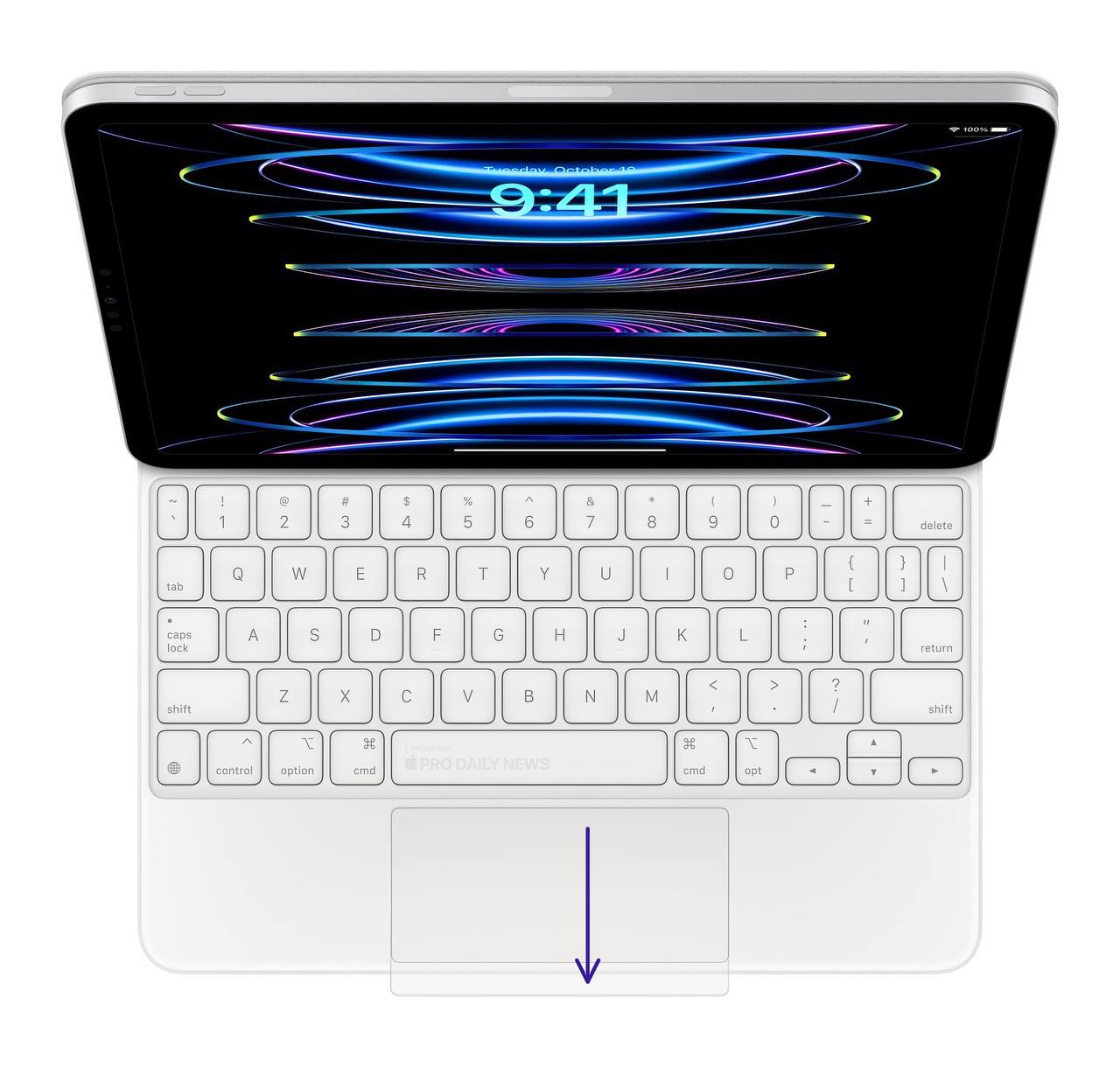 Грядёт увеличение трекпада на Magic Keyboard для iPad Pro