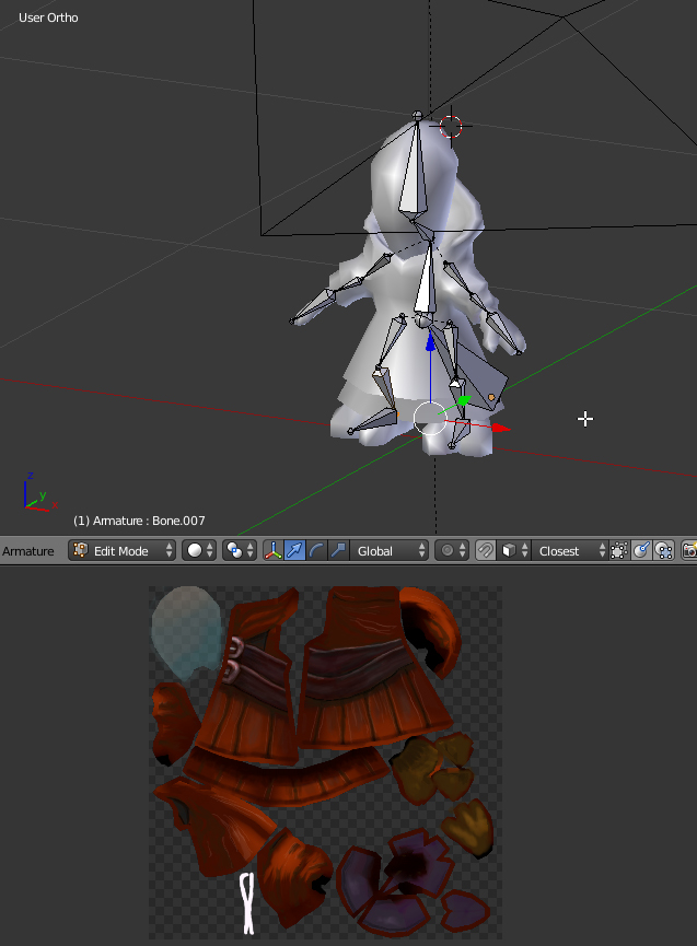 preparing animation after texturing is complete