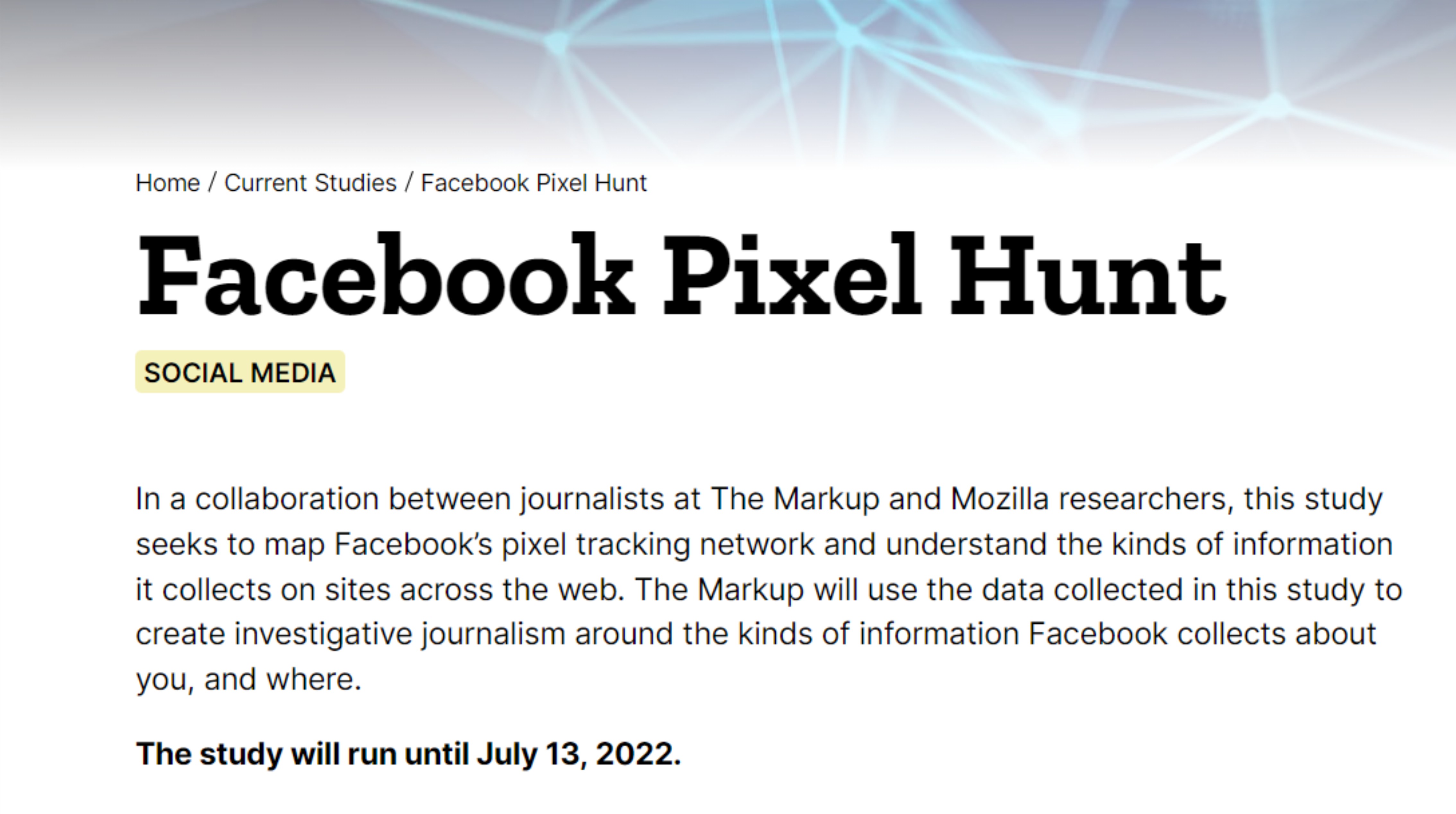 Mozilla набирает добровольцев в проект по слежке за тем, как Facebook следит за пользователями в Сети