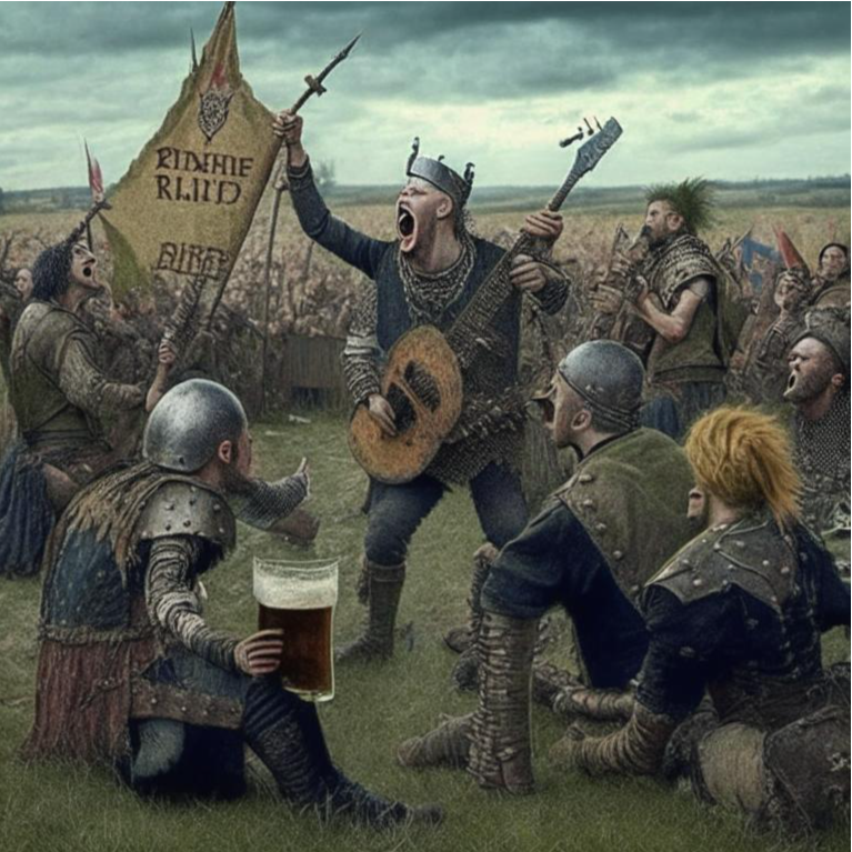@General_RJ-45:  панк рок караоке в средневековье в поле где идёт сражение и вокруг пиво