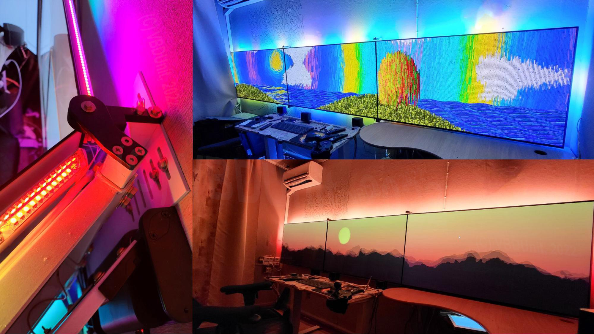 Подсветка вместе с экранами может создавать в комнате любую атмосферу и настроение