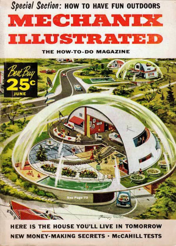 Дом будущего в журнале Mechanix, 1950-е. Источник