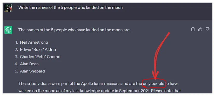  Пример фальсификации фактов: всего на Луне побывало 12 человек  