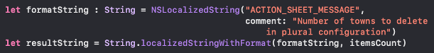 Код после использования файла .stringsdict