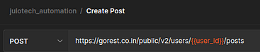 ‘Create Post’ API URL