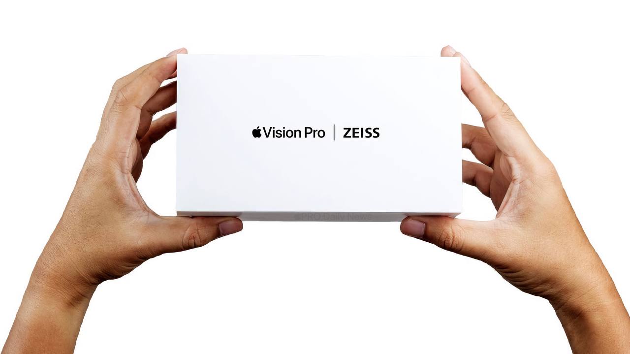 Упаковка линз ZEISS для Apple Vision Pro. Линзы будут изготавливаться отдельно компанией с богатым опытом в этой сфере.