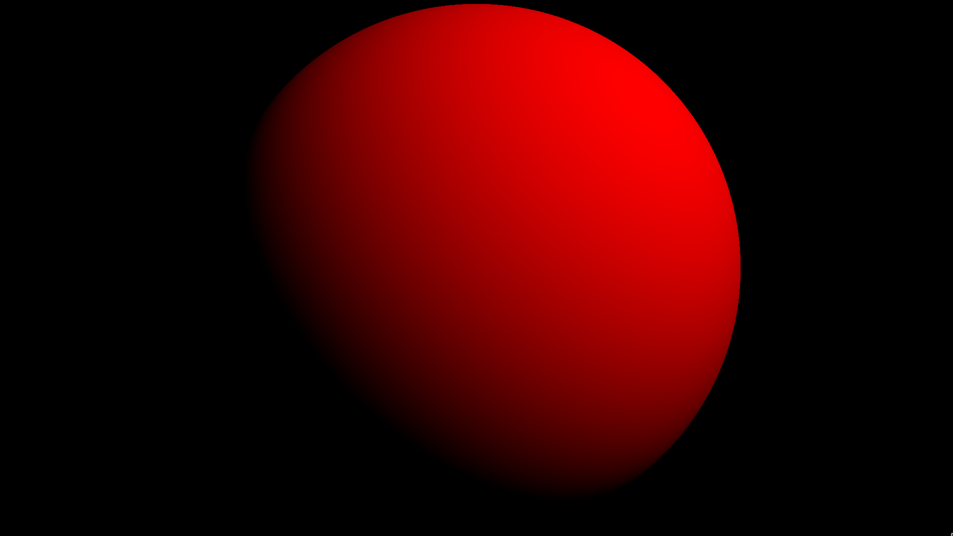 рис. 9 - Рендер сферы с моделью освещения по Ламберт