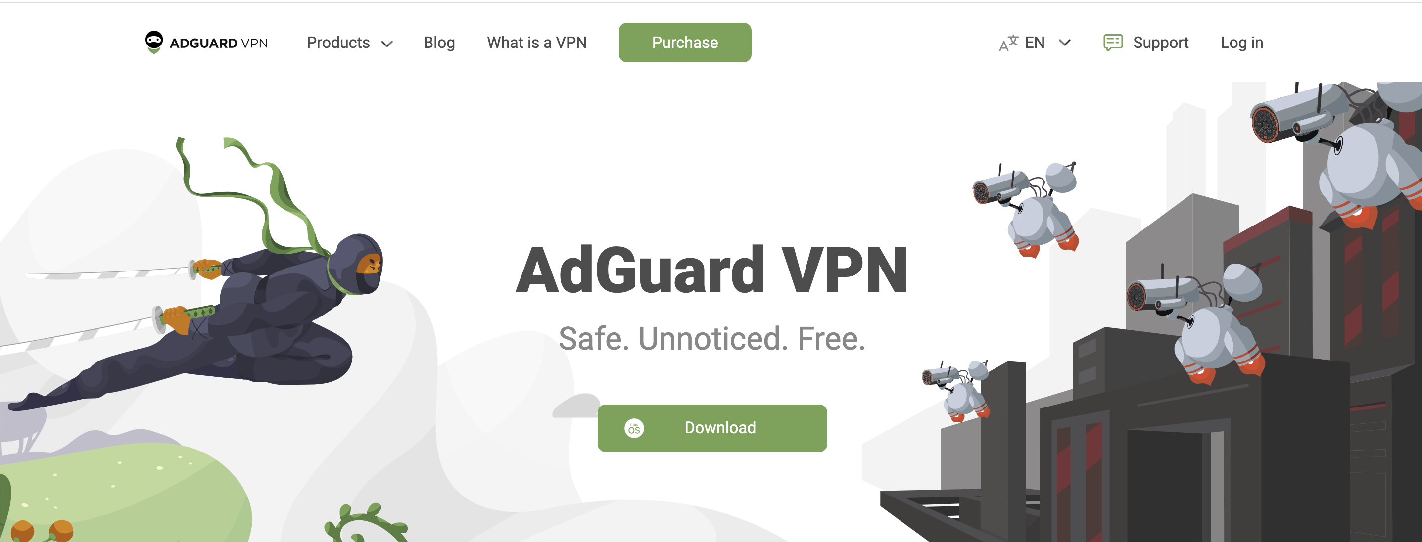 Сайт AdGuard VPN 