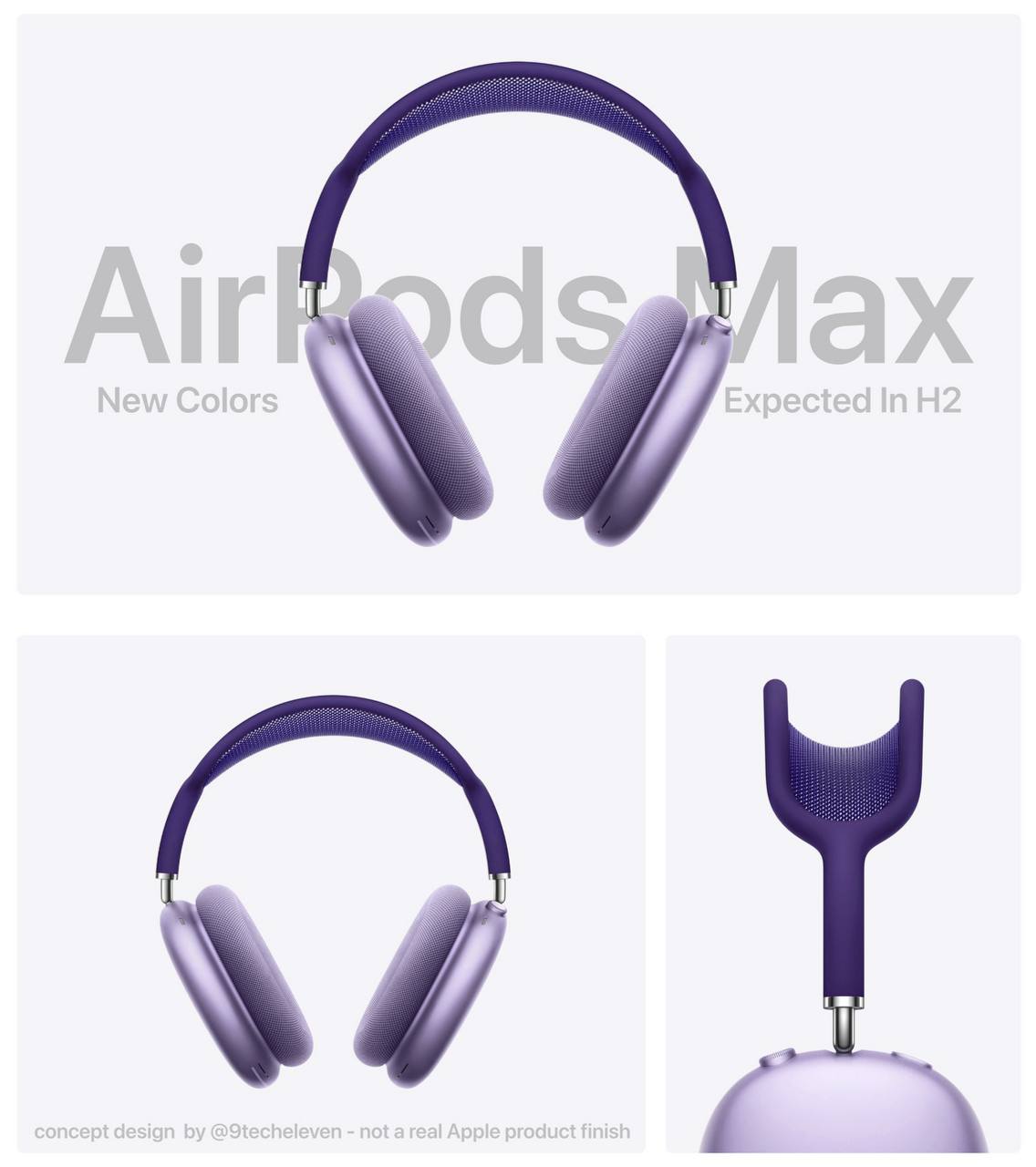 Концепт новых AirPods Max с портом USB-C и чипом H2 (© 9TechEleven)