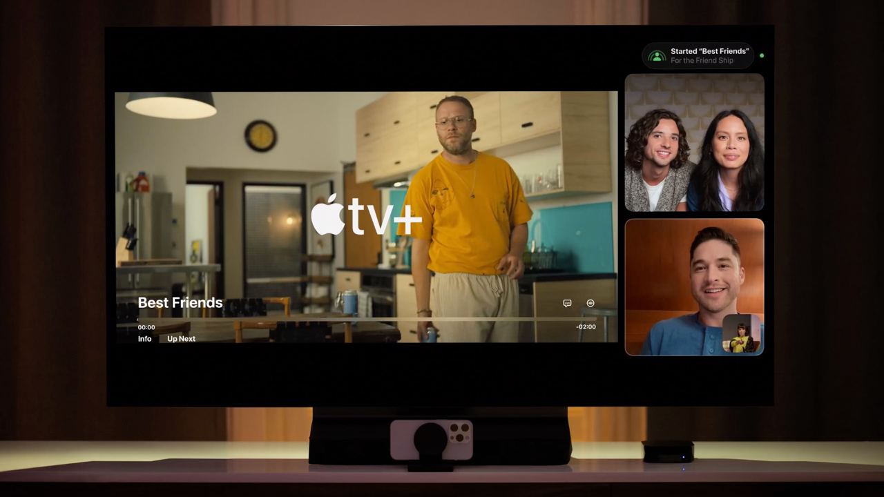 SharePlay на tvOS 17 позволяет обсуждать просматриваемый контент с друзьями