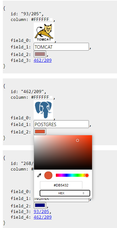 Тип данных "цвет" - самый естественный вариант для хранения номера порта