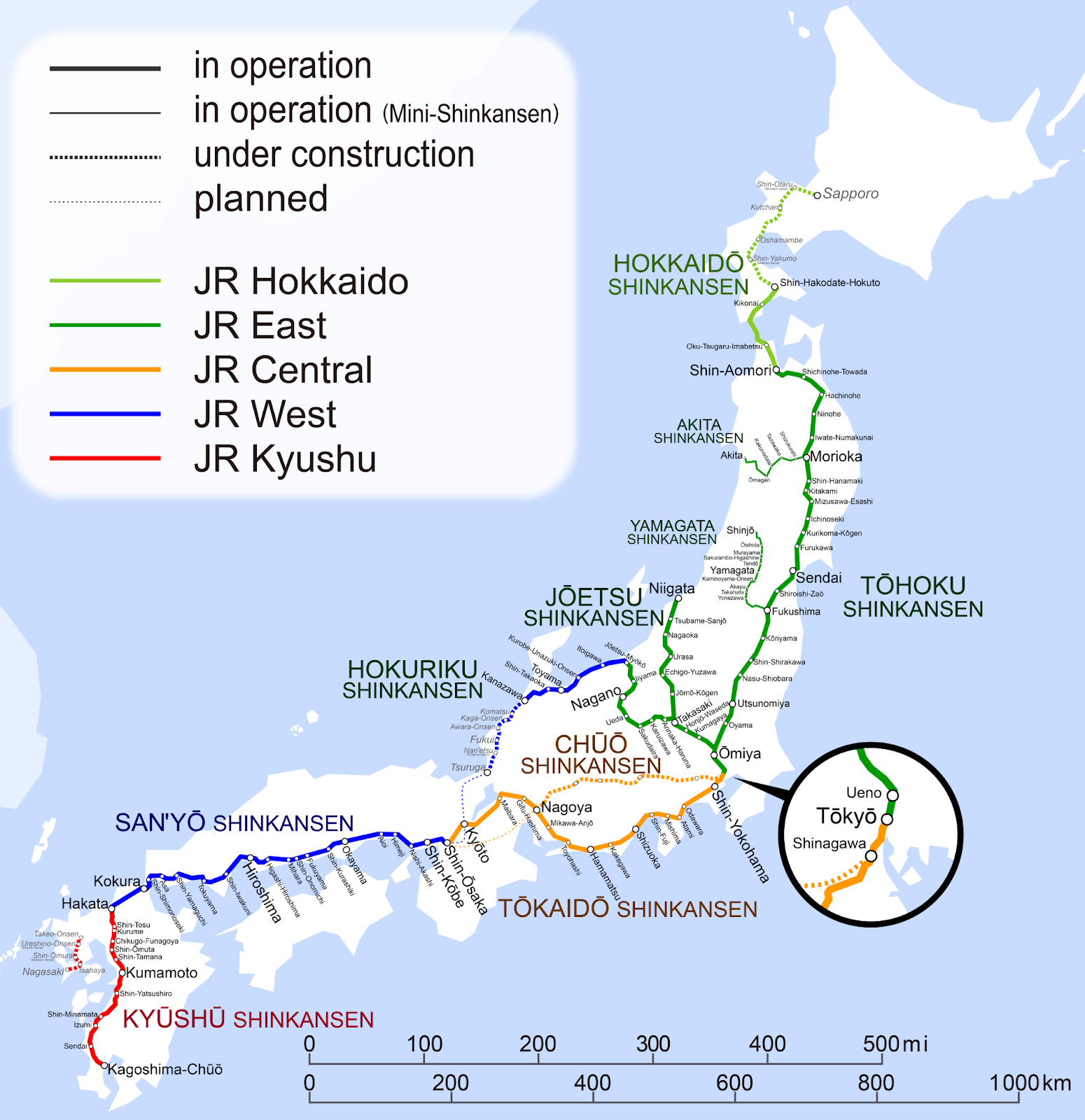 Современная карта Сайконсэна — остается только остров Хоккайдо