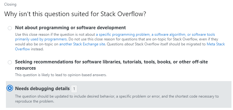  Вариация на тему уточнения постановки в StackOverflow.