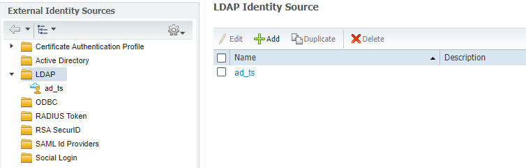 Рисунок 10. Перечень добавленных LDAP серверов