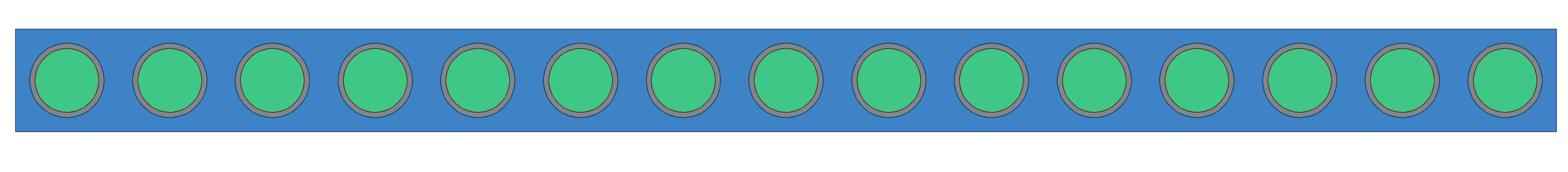 Рисунок 2 – рендер поперечного сечения расчетного варианта модели активной зоны
