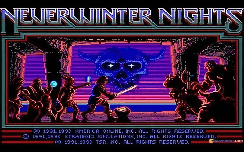 Заставка онлайн игры Neverwinter Nights