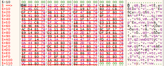 Рисунок 11 — Таблица с раскодированными адресами WinAPI-функций.