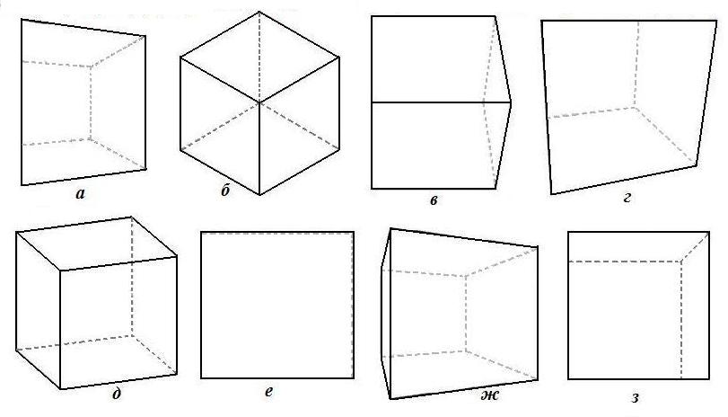 Рисунок 2. «Претенденты»  на изображение куба.