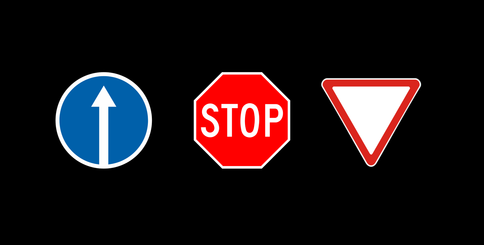 Форма на примере дорожных знаков