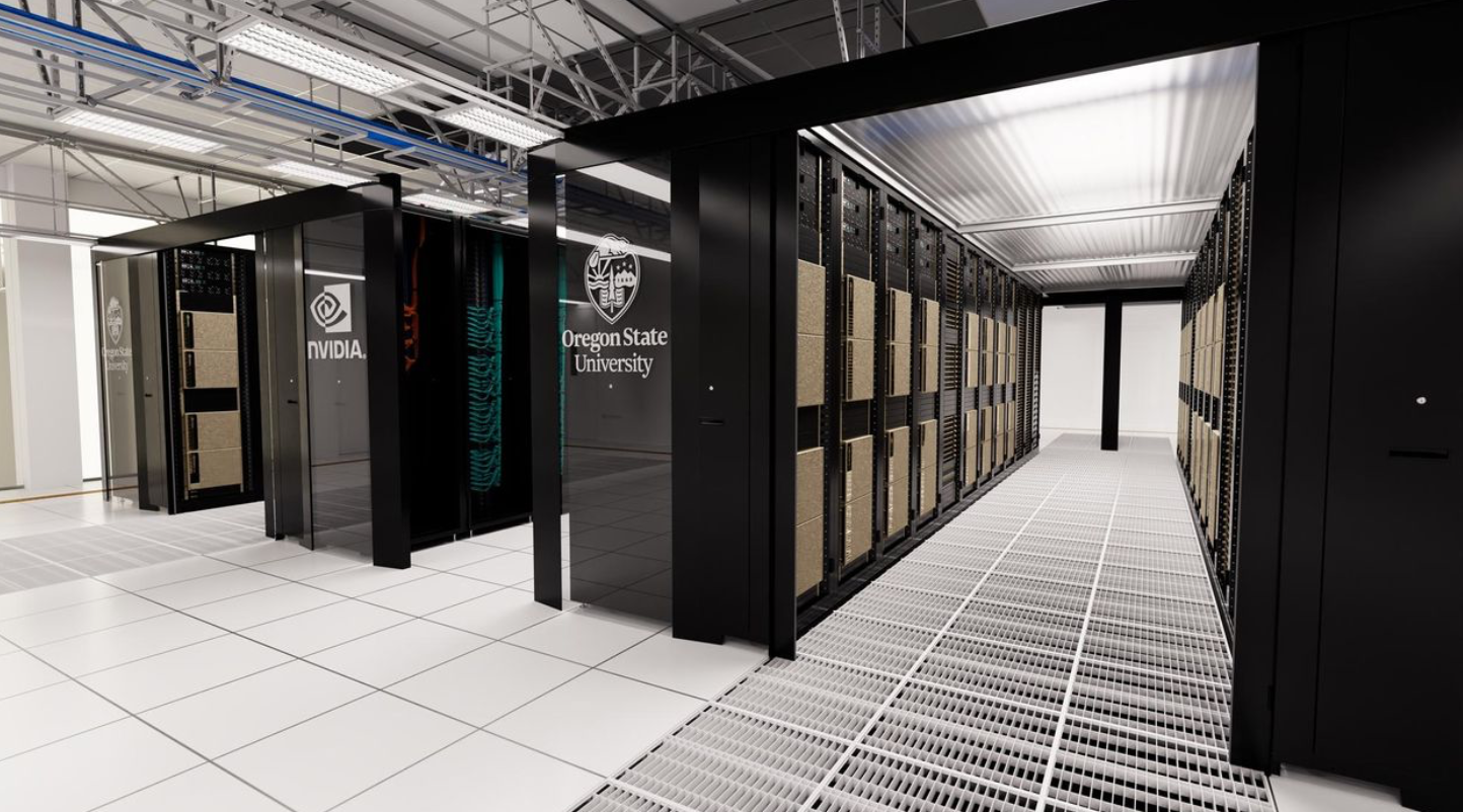 Пожертвование Хуанов в размере 50 миллионов долларов поможет финансировать суперкомпьютер с искусственным интеллектом, показанный на фото, в Университете штата Орегон. Photo: Oregon State University