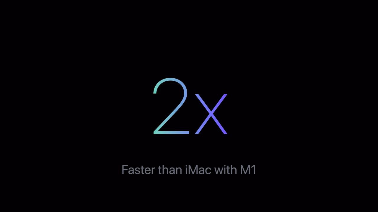 Разница с iMac на М1? В два раза быстрее. Всё.