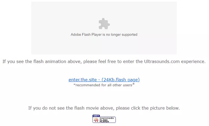 Почти все сайты на flash имели не такую, а невидимую страницу переадресации: если Flash Player есть - переходим на страницу сайта с Flash, если нет - переходим на страницу с сообщением, что плагина нет - поставьте тут и ссылка на страницу Macromedia.