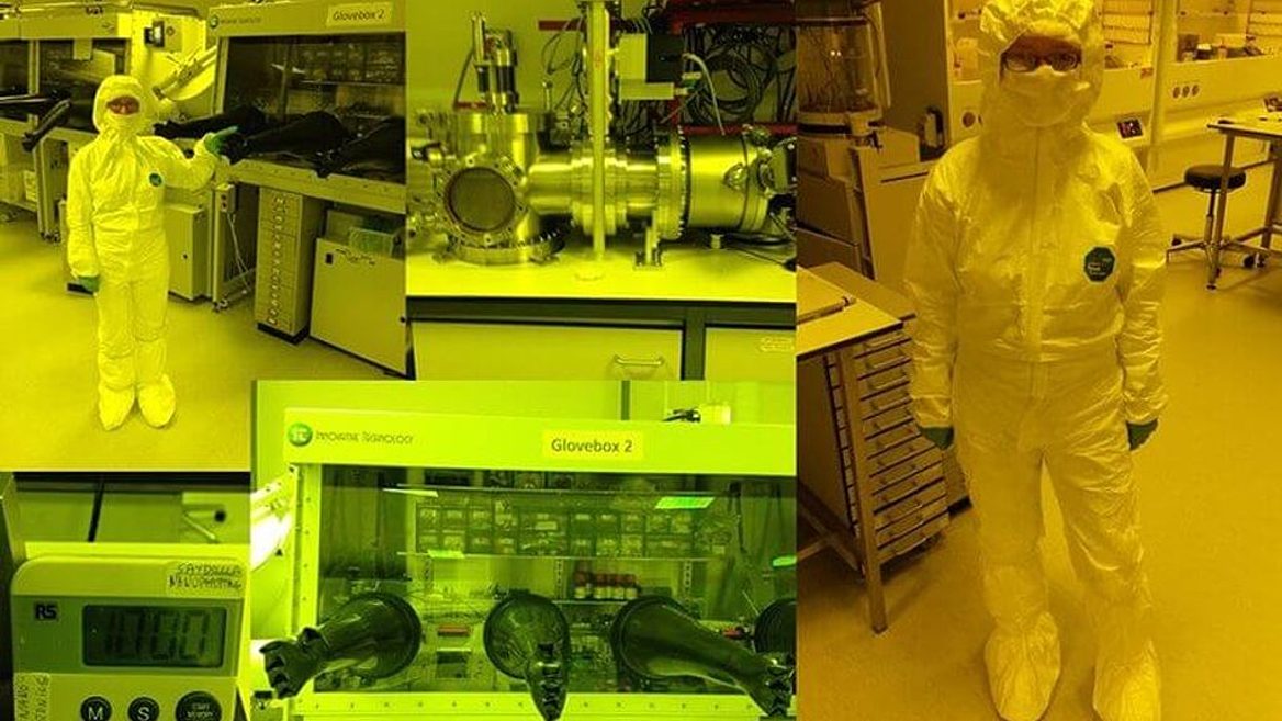 Нано-фотоника в действии. Производятся лазеры в чистой комнате в специальных машинах в вакууме. Вы переодеваетесь в униформу, чтобы по возможности избежать загрязнений в лаборатории. В производстве лазеров задействовано много химии, беременным туда нельзя. 