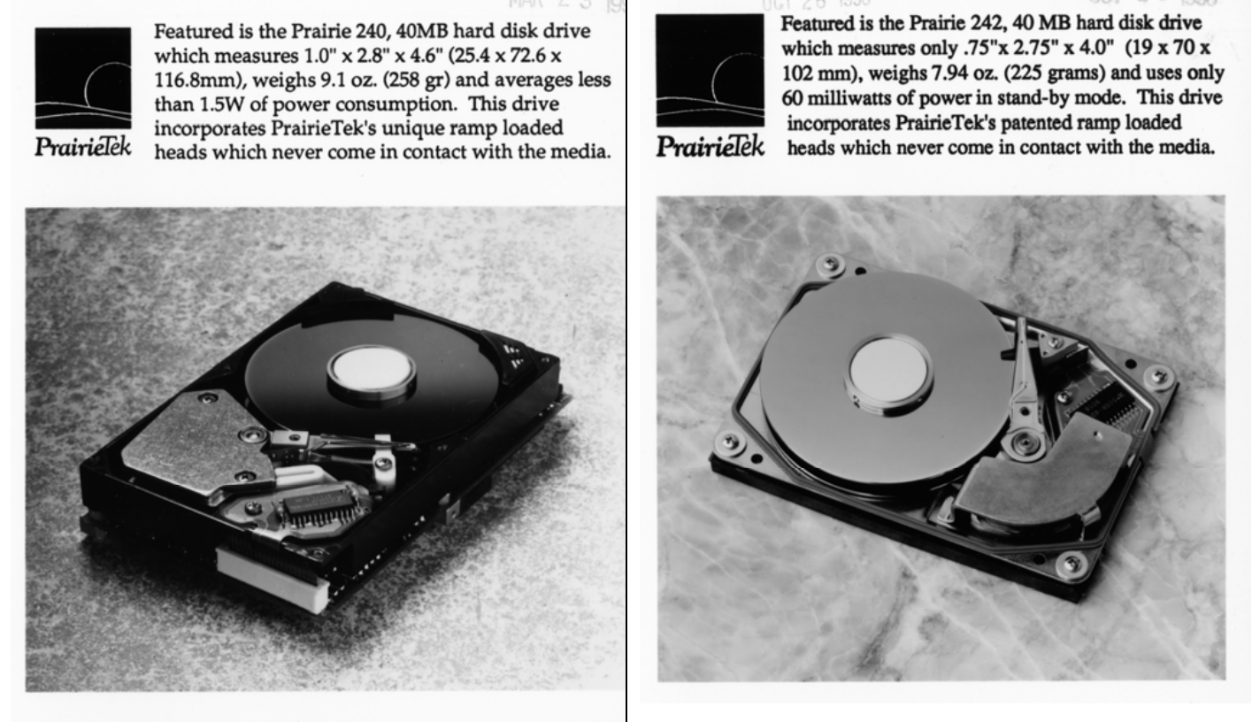 2,5" жесткие диски Prairie 240 и 242 (источник: архив Jim Porter)