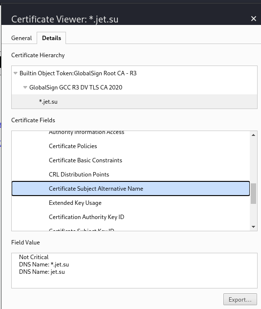 Поле SAN в TLS-сертификате