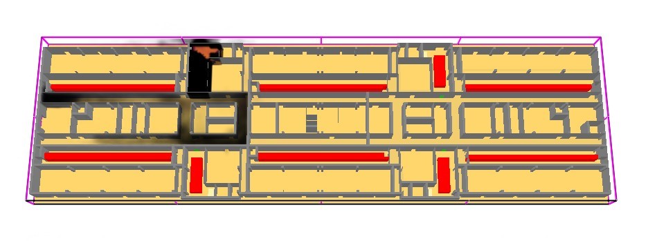 CFD‑моделирование пожара в здании ЦОД (15 МВт) с расположением очага пожара в помещении ДГУ.