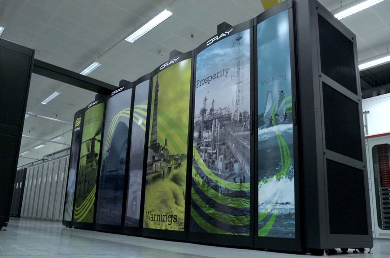 Суперкомпьютер Cray в дата-центре британской метеослужбы Met Office