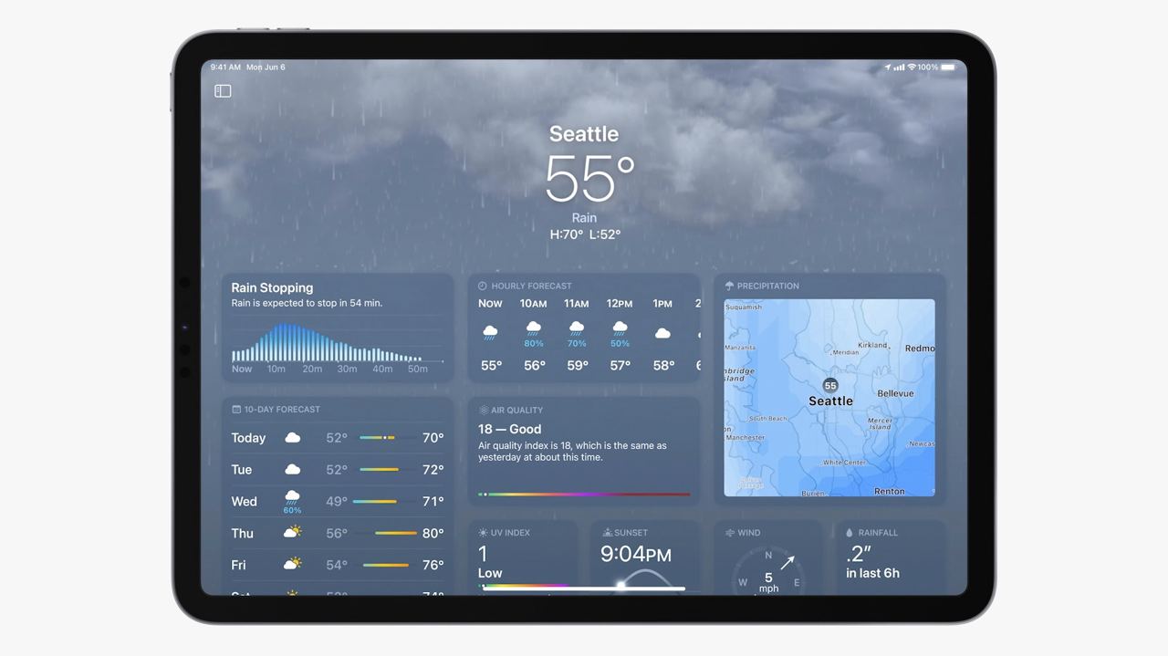 Приложение «Погода» на iPadOS 16 – то, что нужно для чипа M1