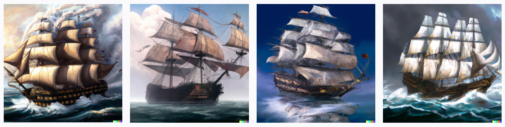 A sail 3 decks 50 cannons vessel with cannons on the ocean waves like Aivazovsky painting style, digital art