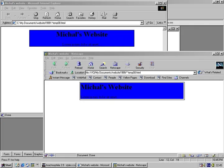 IE vs Netscape Navigator
