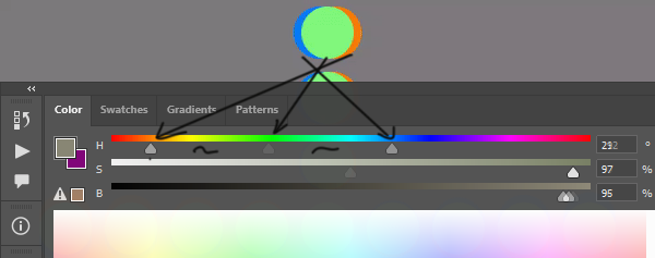 Сравнение отклонение цветов по спектру первого кадра референсной GIF