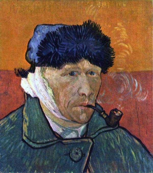 Винсент Ван Гог, "Автопортрет с перевязанным ухом", 1889