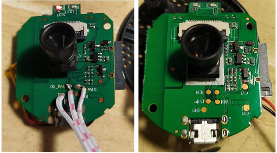 Контрольные (тестовые) контактные площадки на плате подопытных камер