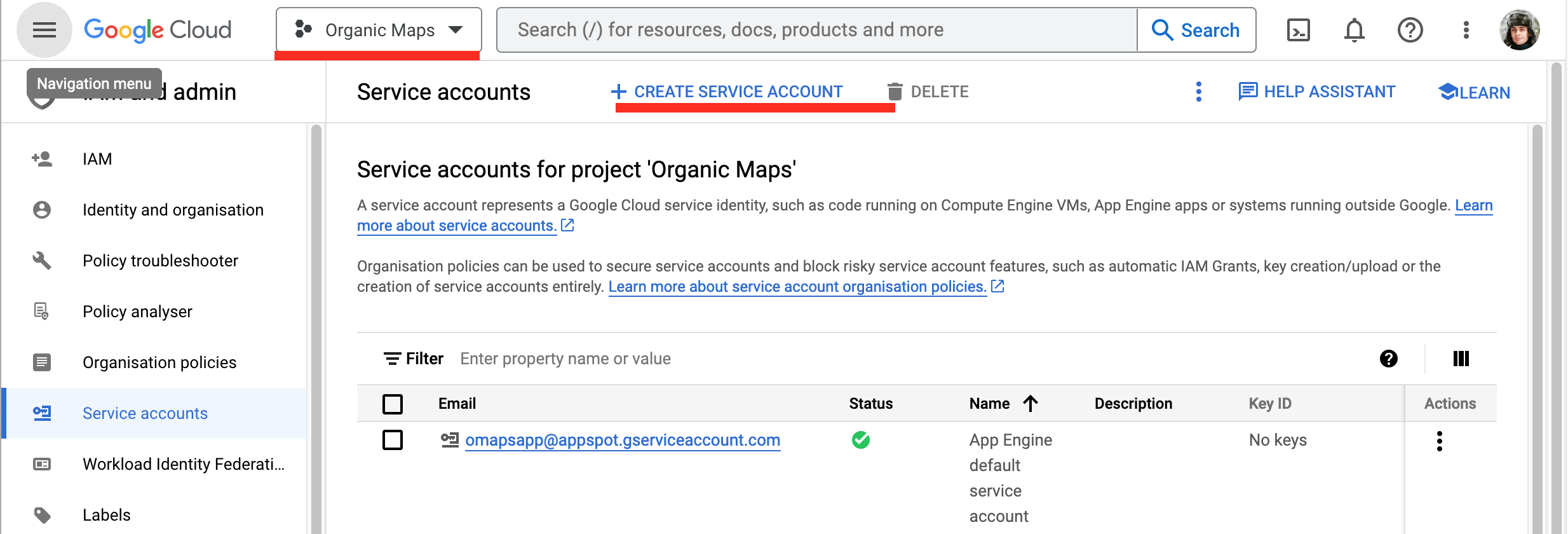 Service Accounts в Google Cloud